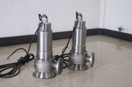 Bomba sumergible centrífuga de aguas residuales de aguas residuales de acoplamiento automático Wq