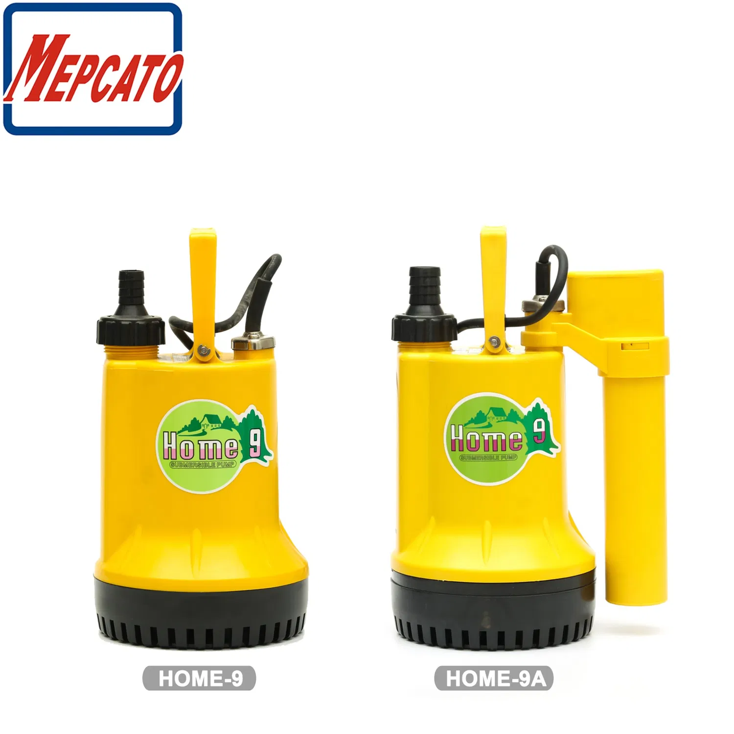 Bomba de agua sumergible de plástico portátil pequeña para el hogar con interruptor de flotador para riego de jardines, lavado de autos, drenaje de sótanos (serie Home)